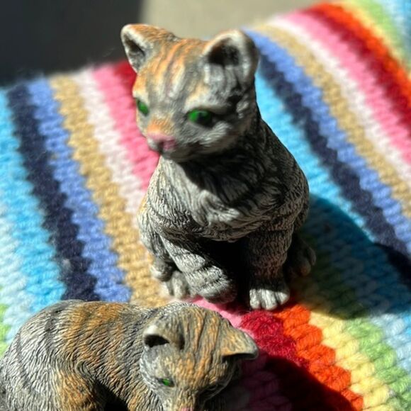 POLYSTONE 3” TABBY KITTY CAT FIGURES UNBRANDED - Picture 3 of 11